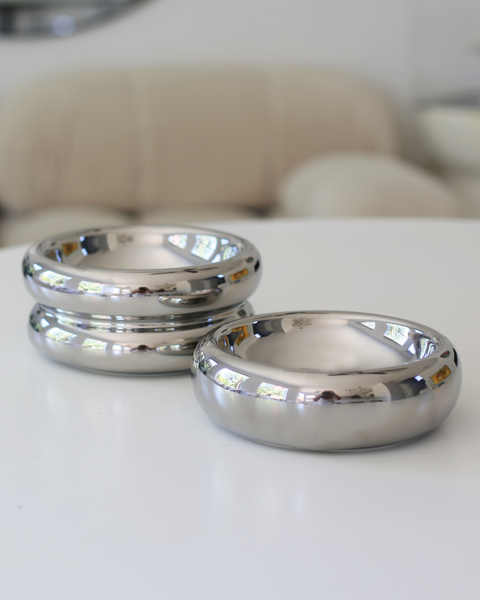 Elevated Halo matskål - Chrome
